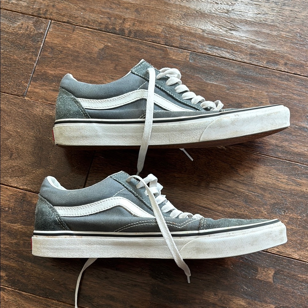 Vans Grayish blue and White Classic Sneakers